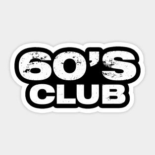 60's 1960's Club Vintage Sticker